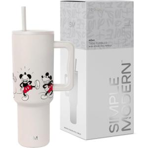 imageSimple Modern Disney 40 oz Tumbler with Handle and Straw Lid  Insulated Reusable Stainless Steel Water Bottle Travel Mug  Gifts for Women Men Him Her  Trek Collection  40oz  Seal of a PrincessDisney Mickey Mouse Dances