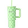 imageSimple Modern Barbie Kids 24 oz Tumbler with Handle and Silicone Straw Lid  Spill Proof Leak Resistant  Reusable Stainless Steel Bottle  Gift Kids Boys Girls  Trek Collection  Barbie CheckmatePattern Lime Checkmate