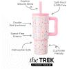imageSimple Modern Barbie Kids 24 oz Tumbler with Handle and Silicone Straw Lid  Spill Proof Leak Resistant  Reusable Stainless Steel Bottle  Gift Kids Boys Girls  Trek Collection  Barbie CheckmatePattern Confetti