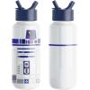imageSimple Modern Disney Princess Water Bottle with Straw Lid Vacuum Insulated Stainless Steel Metal Thermos  Gifts for Women Reusable Leak Proof Flask  Summit Collection  32oz Seal of a PrincessStar Wars R2D2