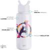 imageSimple Modern Disney Princess Water Bottle with Straw Lid Vacuum Insulated Stainless Steel Metal Thermos  Gifts for Women Reusable Leak Proof Flask  Summit Collection  32oz Seal of a PrincessMarvel Avengers Assemble