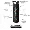 imageSimple Modern Kids Summit Water Bottle with Straw Lid  Teenage Mutant Ninja Turtles 18oz Stainless Steel Cu Insulated Tumbler for Boys School  TMNT Turtles UniteStar Wars Saber Argyle