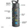 imageSimple Modern Kids Summit Water Bottle with Straw Lid  Teenage Mutant Ninja Turtles 18oz Stainless Steel Cu Insulated Tumbler for Boys School  TMNT Turtles UniteDC Comics Batman POW