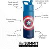 imageSimple Modern Kids Summit Water Bottle with Straw Lid  Teenage Mutant Ninja Turtles 18oz Stainless Steel Cu Insulated Tumbler for Boys School  TMNT Turtles UniteMarvelCaptain America Shield