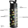 imageSimple Modern Kids Summit Water Bottle with Straw Lid  Teenage Mutant Ninja Turtles 18oz Stainless Steel Cu Insulated Tumbler for Boys School  TMNT Turtles UniteTMNT Turtles Unite