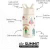 imageSimple Modern Kids Summit Water Bottle with Straw Lid  Teenage Mutant Ninja Turtles 18oz Stainless Steel Cu Insulated Tumbler for Boys School  TMNT Turtles UniteDC Comics Super Hero Boys