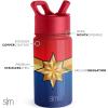 imageSimple Modern Kids Summit Water Bottle with Straw Lid  Teenage Mutant Ninja Turtles 18oz Stainless Steel Cu Insulated Tumbler for Boys School  TMNT Turtles UniteMarvelCaptain Marvel
