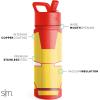 imageSimple Modern Kids Summit Water Bottle with Straw Lid  Teenage Mutant Ninja Turtles 18oz Stainless Steel Cu Insulated Tumbler for Boys School  TMNT Turtles UniteMarvelIron Man Red Snapper