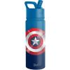 imageSimple Modern Kids Summit Water Bottle with Straw Lid  Teenage Mutant Ninja Turtles 18oz Stainless Steel Cu Insulated Tumbler for Boys School  TMNT Turtles UniteMarvelCaptain America Shield