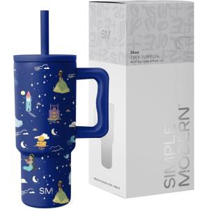 imageSimple Modern Barbie Kids 24 oz Tumbler with Handle and Silicone Straw Lid  Spill Proof Leak Resistant  Reusable Stainless Steel Bottle  Gift Kids Boys Girls  Trek Collection  Barbie CheckmateDisney Princess Dreams