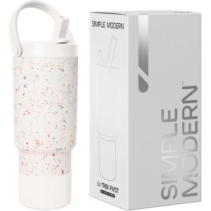 imageSimple Modern Barbie Kids 24 oz Tumbler with Handle and Silicone Straw Lid  Spill Proof Leak Resistant  Reusable Stainless Steel Bottle  Gift Kids Boys Girls  Trek Collection  Barbie CheckmatePattern Cream Terrazzo
