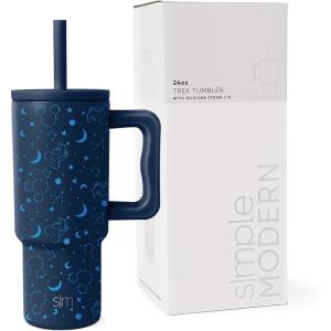 imageSimple Modern Barbie Kids 24 oz Tumbler with Handle and Silicone Straw Lid  Spill Proof Leak Resistant  Reusable Stainless Steel Bottle  Gift Kids Boys Girls  Trek Collection  Barbie CheckmateDisney Mickey Mouse Constellations