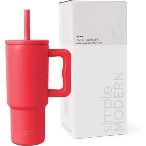 imageSimple Modern Barbie Kids 24 oz Tumbler with Handle and Silicone Straw Lid  Spill Proof Leak Resistant  Reusable Stainless Steel Bottle  Gift Kids Boys Girls  Trek Collection  Barbie CheckmateRadiate Red