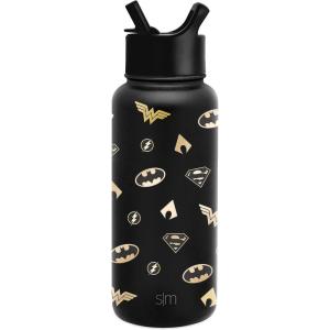 imageSimple Modern Disney Princess Water Bottle with Straw Lid Vacuum Insulated Stainless Steel Metal Thermos  Gifts for Women Reusable Leak Proof Flask  Summit Collection  32oz Seal of a PrincessDC Comics Justice League