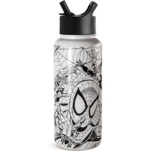 imageSimple Modern Disney Princess Water Bottle with Straw Lid Vacuum Insulated Stainless Steel Metal Thermos  Gifts for Women Reusable Leak Proof Flask  Summit Collection  32oz Seal of a PrincessMarvel Spidey Sense