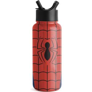 imageSimple Modern Disney Princess Water Bottle with Straw Lid Vacuum Insulated Stainless Steel Metal Thermos  Gifts for Women Reusable Leak Proof Flask  Summit Collection  32oz Seal of a PrincessMarvel Spider Armor