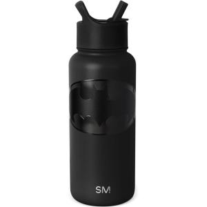 imageSimple Modern Disney Princess Water Bottle with Straw Lid Vacuum Insulated Stainless Steel Metal Thermos  Gifts for Women Reusable Leak Proof Flask  Summit Collection  32oz Seal of a PrincessDC Comics Batman Bat Signal