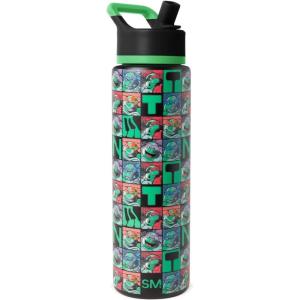 imageSimple Modern Disney Princess Water Bottle with Straw Lid Vacuum Insulated Stainless Steel Metal Thermos  Gifts for Women Reusable Leak Proof Flask  Summit Collection  32oz Seal of a PrincessTMNT Checkerboard