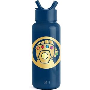 imageSimple Modern Disney Princess Water Bottle with Straw Lid Vacuum Insulated Stainless Steel Metal Thermos  Gifts for Women Reusable Leak Proof Flask  Summit Collection  32oz Seal of a PrincessMarvel Thanos Infinity