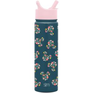imageSimple Modern Disney Princess Water Bottle with Straw Lid Vacuum Insulated Stainless Steel Metal Thermos  Gifts for Women Reusable Leak Proof Flask  Summit Collection  32oz Seal of a PrincessDisney Mickey Mouse Floral Riptide