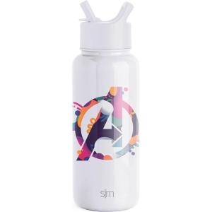 imageSimple Modern Disney Princess Water Bottle with Straw Lid Vacuum Insulated Stainless Steel Metal Thermos  Gifts for Women Reusable Leak Proof Flask  Summit Collection  32oz Seal of a PrincessMarvel Avengers Assemble