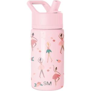 imageSimple Modern Kids Summit Water Bottle with Straw Lid  Teenage Mutant Ninja Turtles 18oz Stainless Steel Cu Insulated Tumbler for Boys School  TMNT Turtles UnitePink Ballerina