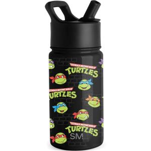 imageSimple Modern Kids Summit Water Bottle with Straw Lid  Teenage Mutant Ninja Turtles 18oz Stainless Steel Cu Insulated Tumbler for Boys School  TMNT Turtles UniteTMNT Turtles Unite