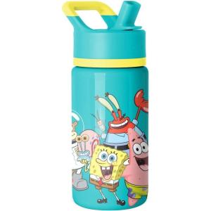 imageSimple Modern Kids Summit Water Bottle with Straw Lid  Teenage Mutant Ninja Turtles 18oz Stainless Steel Cu Insulated Tumbler for Boys School  TMNT Turtles UniteSpongeBob Pals