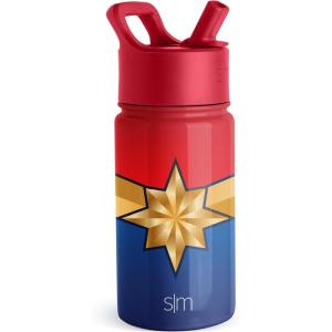 imageSimple Modern Kids Summit Water Bottle with Straw Lid  Teenage Mutant Ninja Turtles 18oz Stainless Steel Cu Insulated Tumbler for Boys School  TMNT Turtles UniteMarvelCaptain Marvel