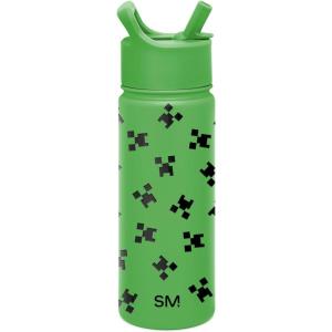 imageSimple Modern Kids Summit Water Bottle with Straw Lid  Teenage Mutant Ninja Turtles 18oz Stainless Steel Cu Insulated Tumbler for Boys School  TMNT Turtles UniteMinecraft Creeper