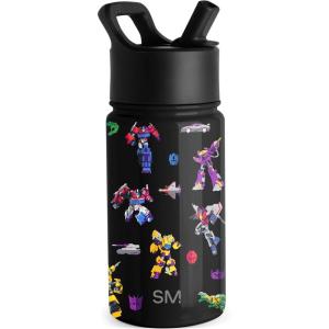 imageSimple Modern Kids Summit Water Bottle with Straw Lid  Teenage Mutant Ninja Turtles 18oz Stainless Steel Cu Insulated Tumbler for Boys School  TMNT Turtles UniteTransformer Block Nation