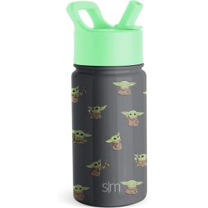imageSimple Modern Kids Summit Water Bottle with Straw Lid  Teenage Mutant Ninja Turtles 18oz Stainless Steel Cu Insulated Tumbler for Boys School  TMNT Turtles UniteStar WarsGrogu Force Strong