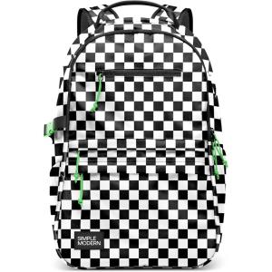 imageSimple Modern Teenage Mutant Ninja Turtles Ellis Backpack for School  Medium 20L Elementary Middle and High School Bookbag for Kids and Teens  Girls and Boys  TMNT GraffitiPattern Black and White Checkmate