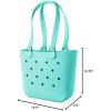 imageSimple Modern Large Beach Bag  Disney Waterproof Getaway Rubber Tote with Zipper Pocket for Travel Pool Boat Groceries Sports  Mickey Mouse on Sea Glass SageOcean Water