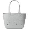 imageSimple Modern Large Beach Bag  Disney Waterproof Getaway Rubber Tote with Zipper Pocket for Travel Pool Boat Groceries Sports  Mickey Mouse on Sea Glass SageIce Gray