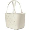 imageSimple Modern Large Beach Bag  Disney Waterproof Getaway Rubber Tote with Zipper Pocket for Travel Pool Boat Groceries Sports  Mickey Mouse on Sea Glass SageCream