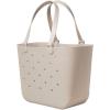 imageSimple Modern Large Beach Bag  Disney Waterproof Getaway Rubber Tote with Zipper Pocket for Travel Pool Boat Groceries Sports  Mickey Mouse on Sea Glass SageAlmond Birch