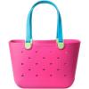 imageSimple Modern Large Beach Bag  Disney Waterproof Getaway Rubber Tote with Zipper Pocket for Travel Pool Boat Groceries Sports  Mickey Mouse on Sea Glass Sage80s Mix