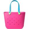 imageSimple Modern Large Beach Bag  Disney Waterproof Getaway Rubber Tote with Zipper Pocket for Travel Pool Boat Groceries Sports  Mickey Mouse on Sea Glass Sage80s Mix