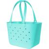 imageSimple Modern Large Beach Bag  Disney Waterproof Getaway Rubber Tote with Zipper Pocket for Travel Pool Boat Groceries Sports  Mickey Mouse on Sea Glass SageOcean Water
