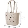 imageSimple Modern Large Beach Bag  Disney Waterproof Getaway Rubber Tote with Zipper Pocket for Travel Pool Boat Groceries Sports  Mickey Mouse on Sea Glass SageAlmond Birch
