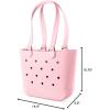 imageSimple Modern Large Beach Bag  Disney Waterproof Getaway Rubber Tote with Zipper Pocket for Travel Pool Boat Groceries Sports  Mickey Mouse on Sea Glass SageBlush