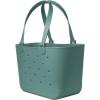imageSimple Modern Large Beach Bag  Disney Waterproof Getaway Rubber Tote with Zipper Pocket for Travel Pool Boat Groceries Sports  Mickey Mouse on Sea Glass SageLaguna