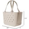imageSimple Modern Large Beach Bag  Disney Waterproof Getaway Rubber Tote with Zipper Pocket for Travel Pool Boat Groceries Sports  Mickey Mouse on Sea Glass SageAlmond Birch
