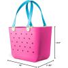 imageSimple Modern Large Beach Bag  Disney Waterproof Getaway Rubber Tote with Zipper Pocket for Travel Pool Boat Groceries Sports  Mickey Mouse on Sea Glass Sage80s Mix