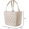 imageSimple Modern Large Beach Bag  Disney Waterproof Getaway Rubber Tote with Zipper Pocket for Travel Pool Boat Groceries Sports  Mickey Mouse on Sea Glass SageAlmond Birch