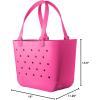 imageSimple Modern Large Beach Bag  Disney Waterproof Getaway Rubber Tote with Zipper Pocket for Travel Pool Boat Groceries Sports  Mickey Mouse on Sea Glass SageMalibu
