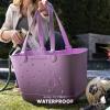 imageSimple Modern Large Beach Bag  Disney Waterproof Getaway Rubber Tote with Zipper Pocket for Travel Pool Boat Groceries Sports  Mickey Mouse on Sea Glass SageDisney Lavender Princess