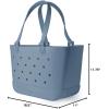imageSimple Modern Large Beach Bag  Disney Waterproof Getaway Rubber Tote with Zipper Pocket for Travel Pool Boat Groceries Sports  Mickey Mouse on Sea Glass SageBlue Dune