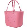 imageSimple Modern Large Beach Bag  Disney Waterproof Getaway Rubber Tote with Zipper Pocket for Travel Pool Boat Groceries Sports  Mickey Mouse on Sea Glass SageVelvet Pink